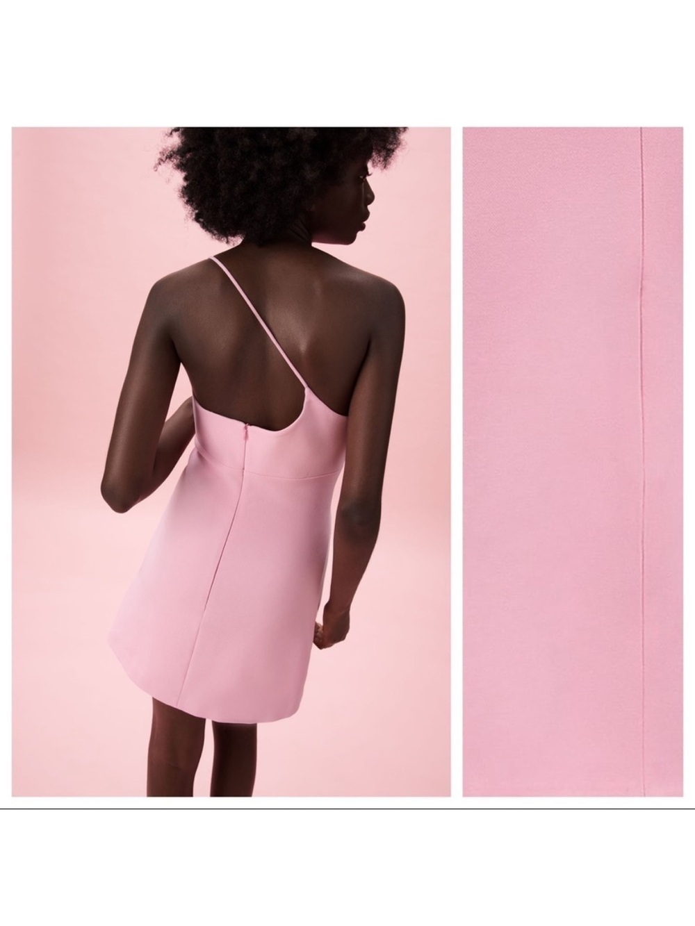 Zara Pink Asymmetrical Dress - Picture 4 of 9